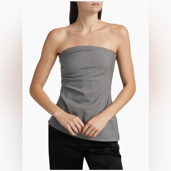 RAG & BONE Genevieve Houndstooth Wool-Blend Strapless Top Size 8 $358 NWT - Picture 2 of 11